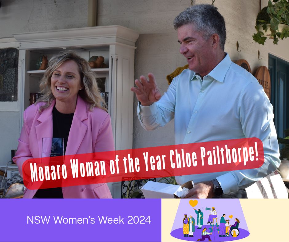 Chloe Pailthorpe honoured with Monaro Local Woman of the Year 2024 Award Main Image